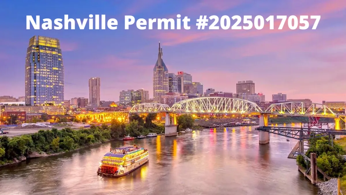 A sweeping view of the Nashville skyline at dusk, with riverboats gliding along the water and iconic bridges lit up for the evening. The city’s lights twinkle, promising adventure and memorable nights.